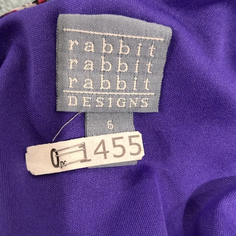 Rabbit Rabbit Rabbit Purple Blue Asymmetrical Sundress - Picture 5 of 5